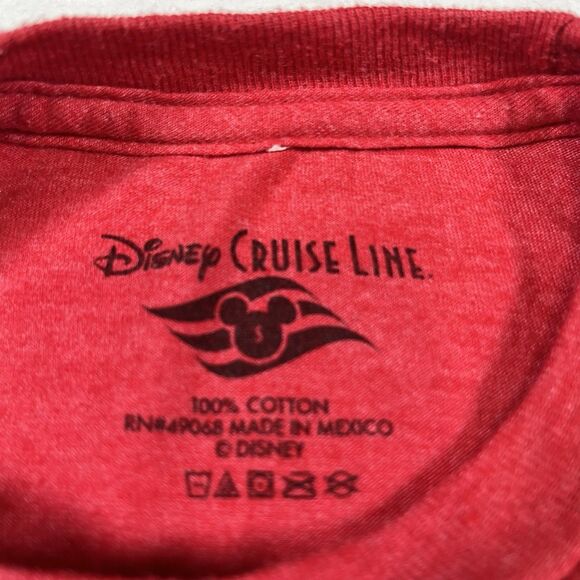 Disney Cruise Line Mickey Mouse Captain T-Shirt Men's Small Slim Medium Red - Picture 3 of 5